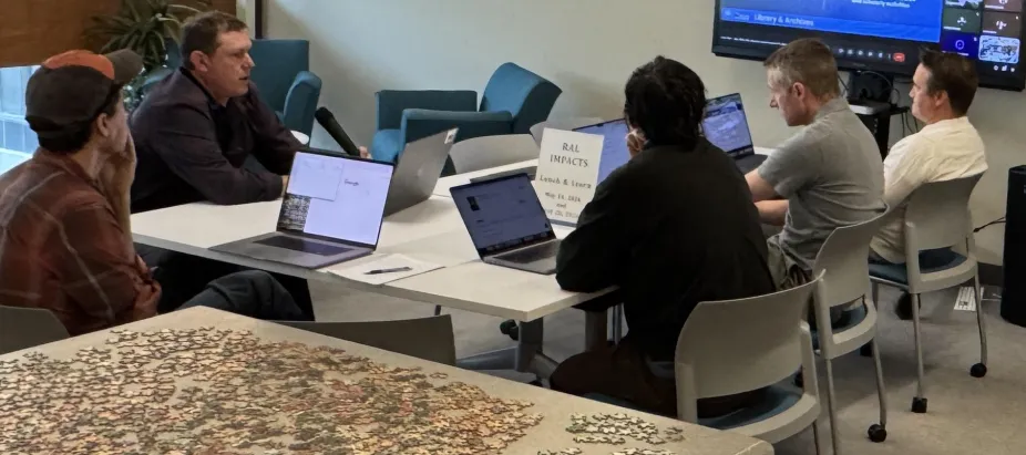 people in library